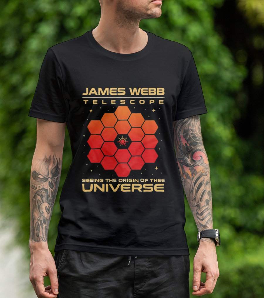 James Webb Telescope Hexagonal Mirrors Seeing The Origin Of The Universe T-Shirt