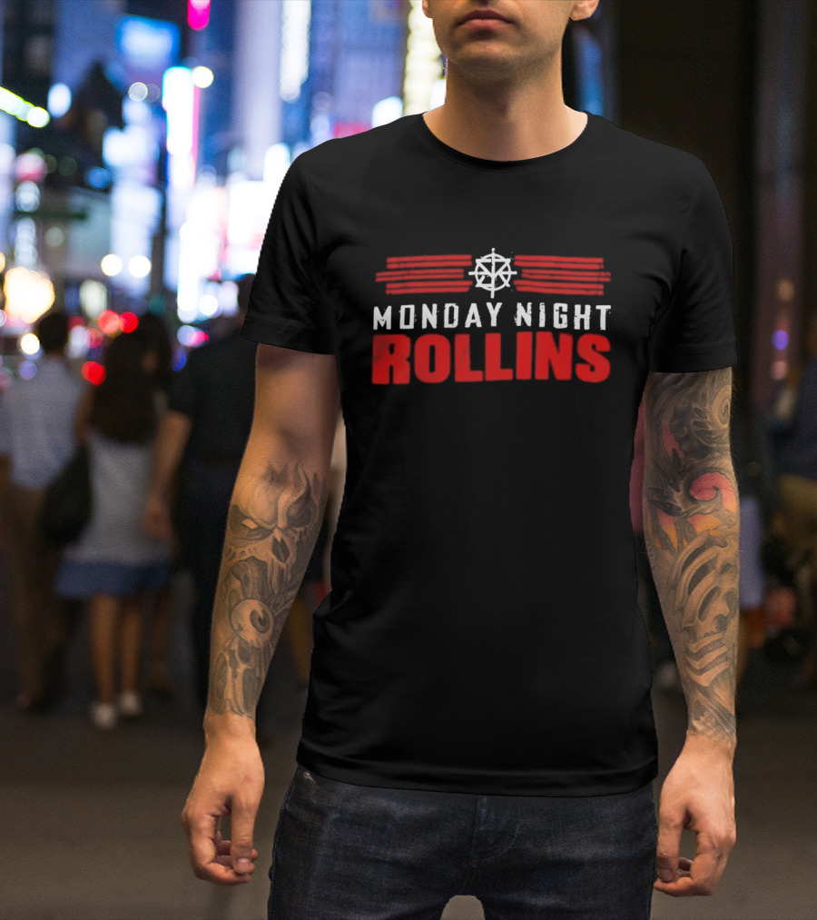 Seth Rollins Monday Night Rollins WWE Red White T-Shirt