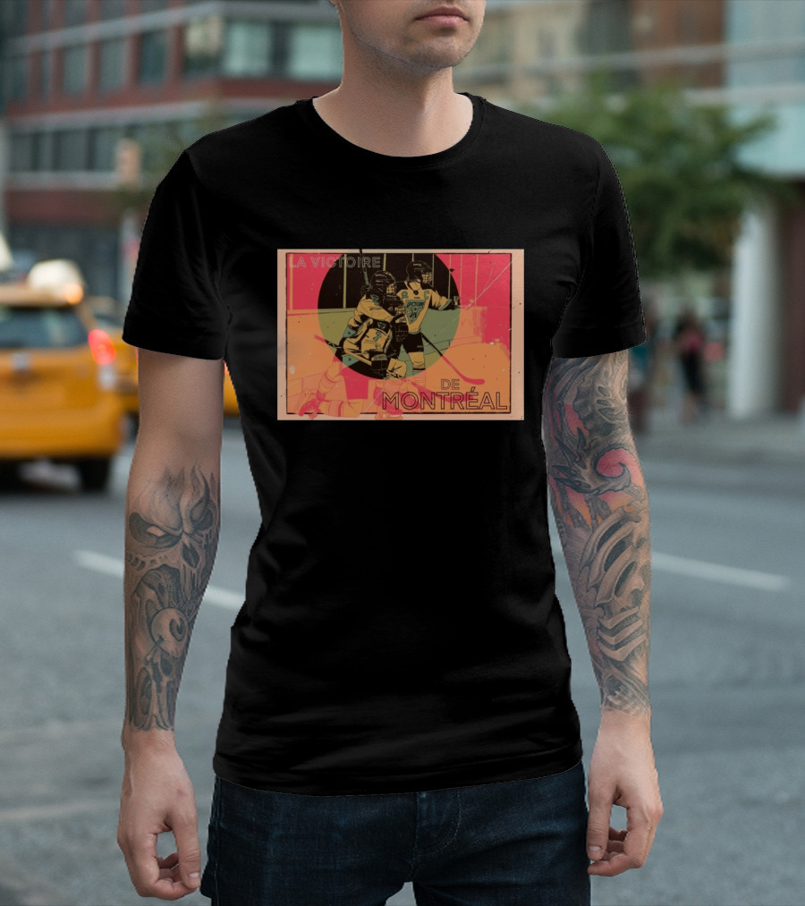 La Victoire De Montréal Hockey Vintage Pop T-Shirt