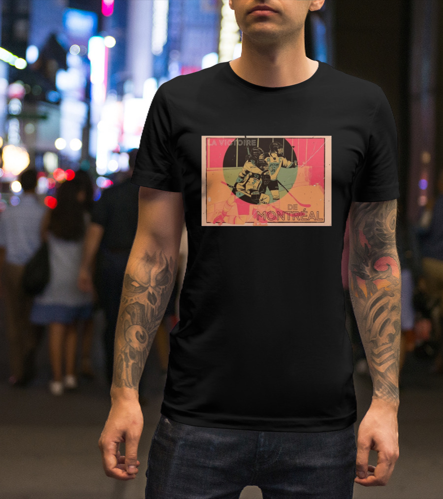 La Victoire De Montréal Hockey Vintage Pop T-Shirt