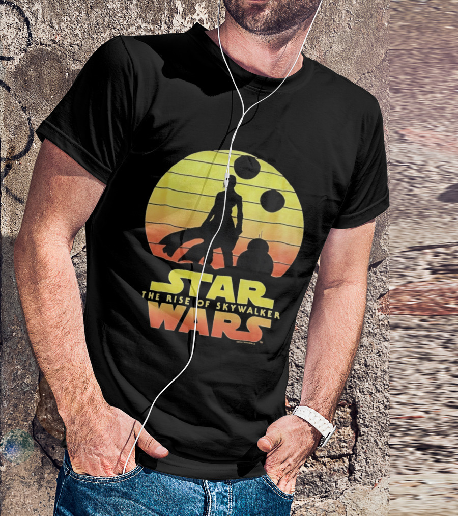 Star Wars The Rise Of Skywalker Silhouette Sunset Scene T-Shirt
