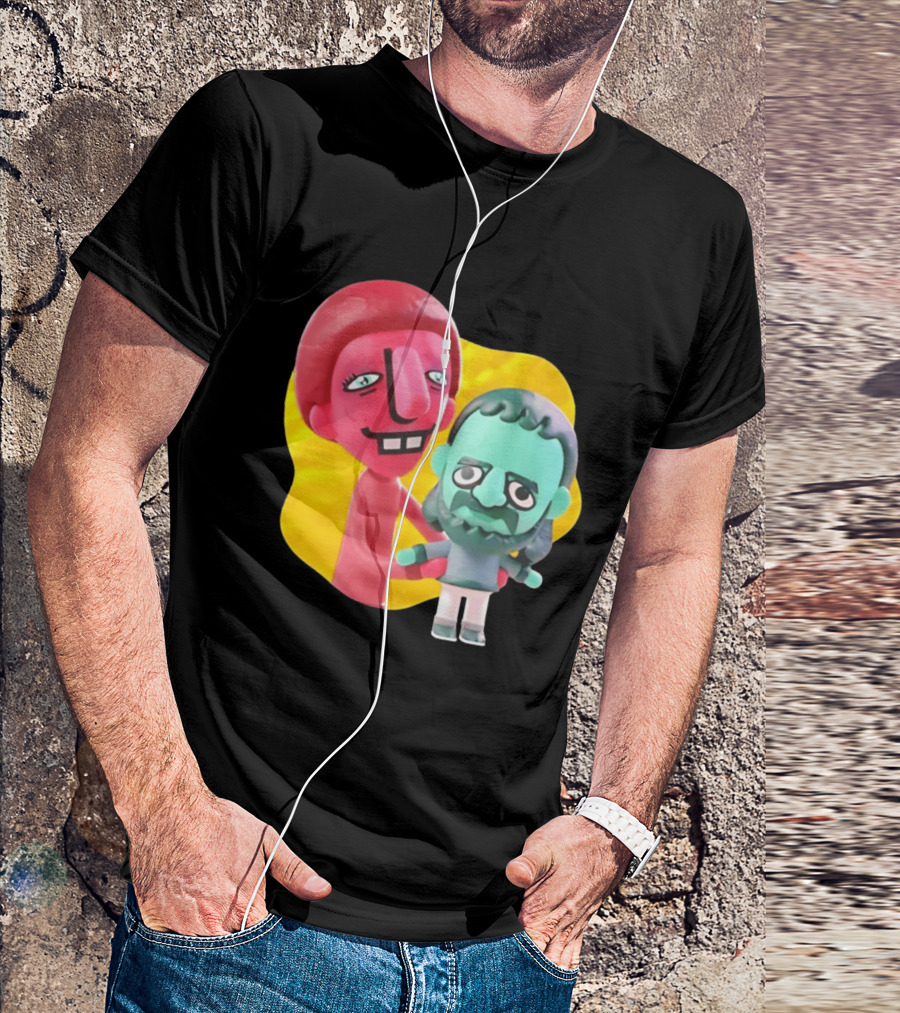 The Best Buds Colorful Character Figures Hugging Playful T-Shirt