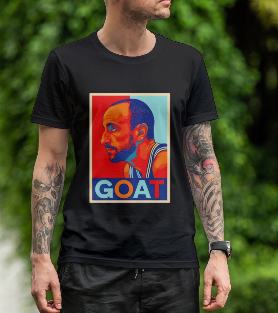 Manu Ginobili GOAT San Antonio Spurs 20 Retro Pop T-Shirt