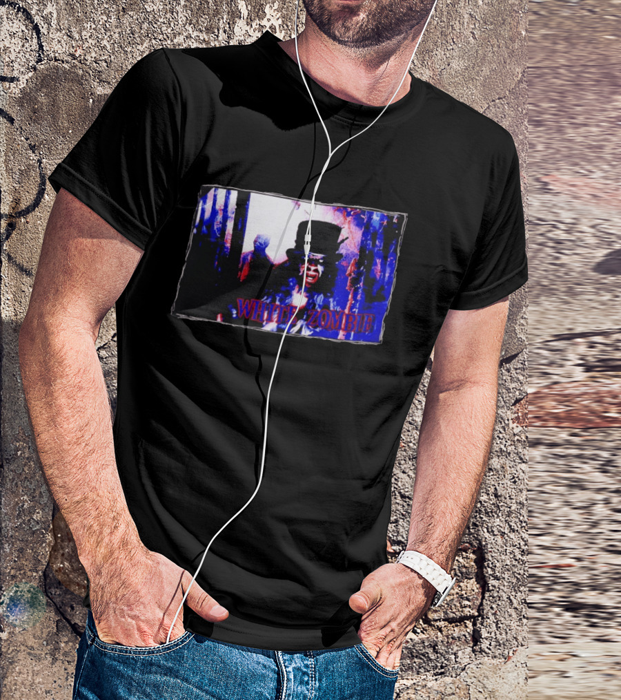 White Zombie Horror Aesthetic Band Cover T-Shirt