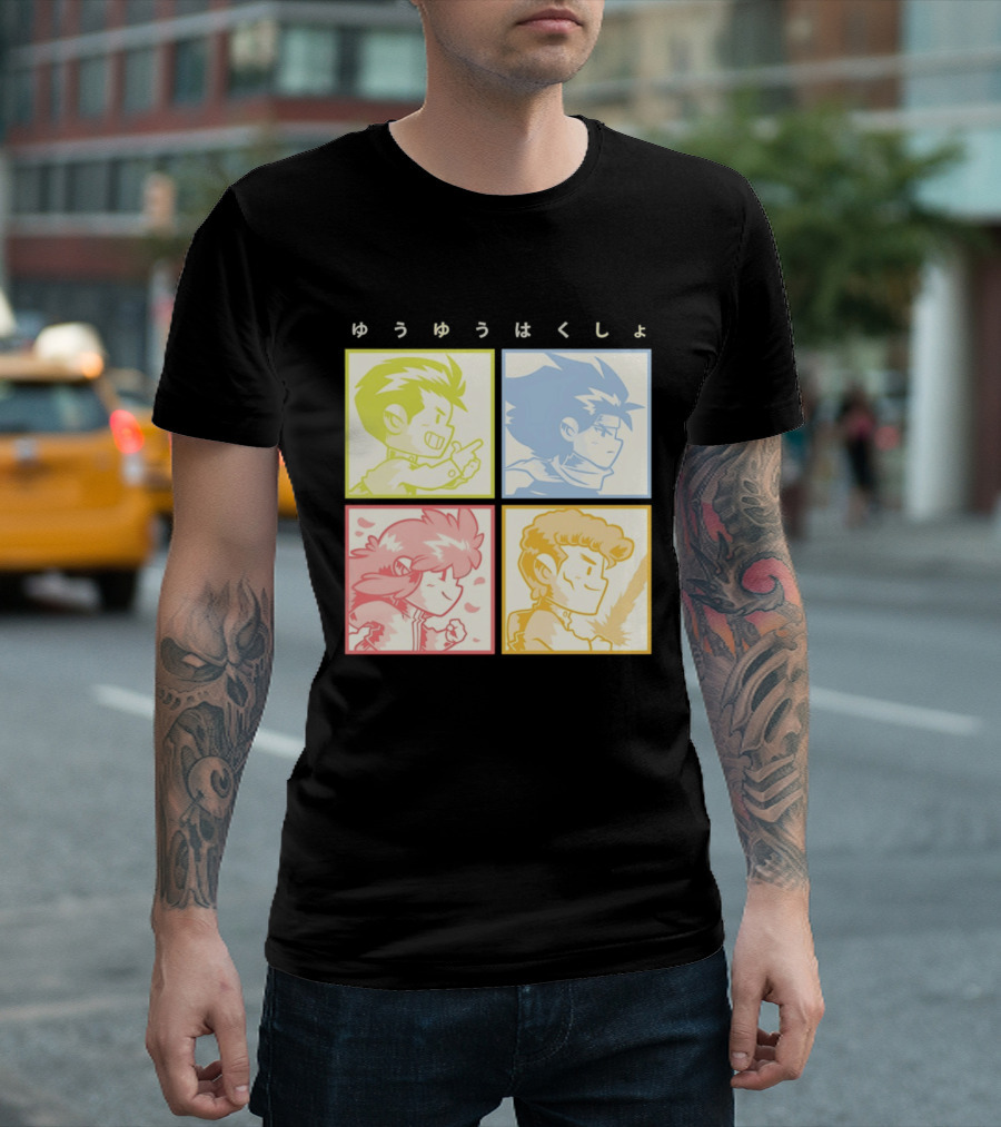 YuYu Hakusho Characters Yusuke Urameshi Hiei Kurama Kazuma Kuwabara T-Shirt