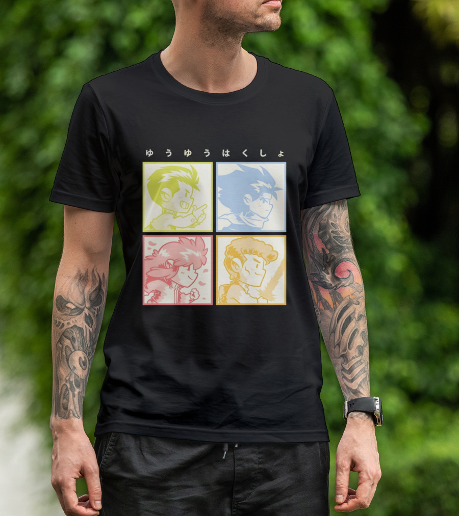 YuYu Hakusho Characters Yusuke Urameshi Hiei Kurama Kazuma Kuwabara T-Shirt