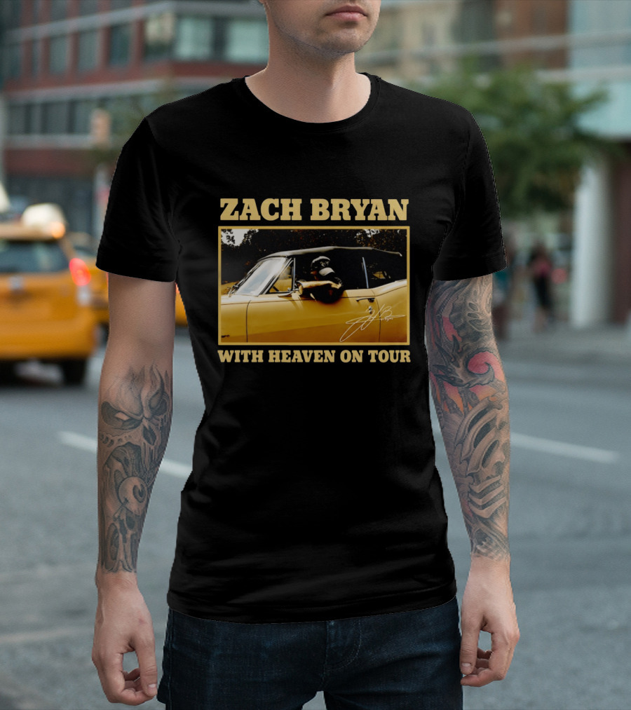 Zach Bryan With Heaven On Tour 2026 Signature Convertible T-Shirt