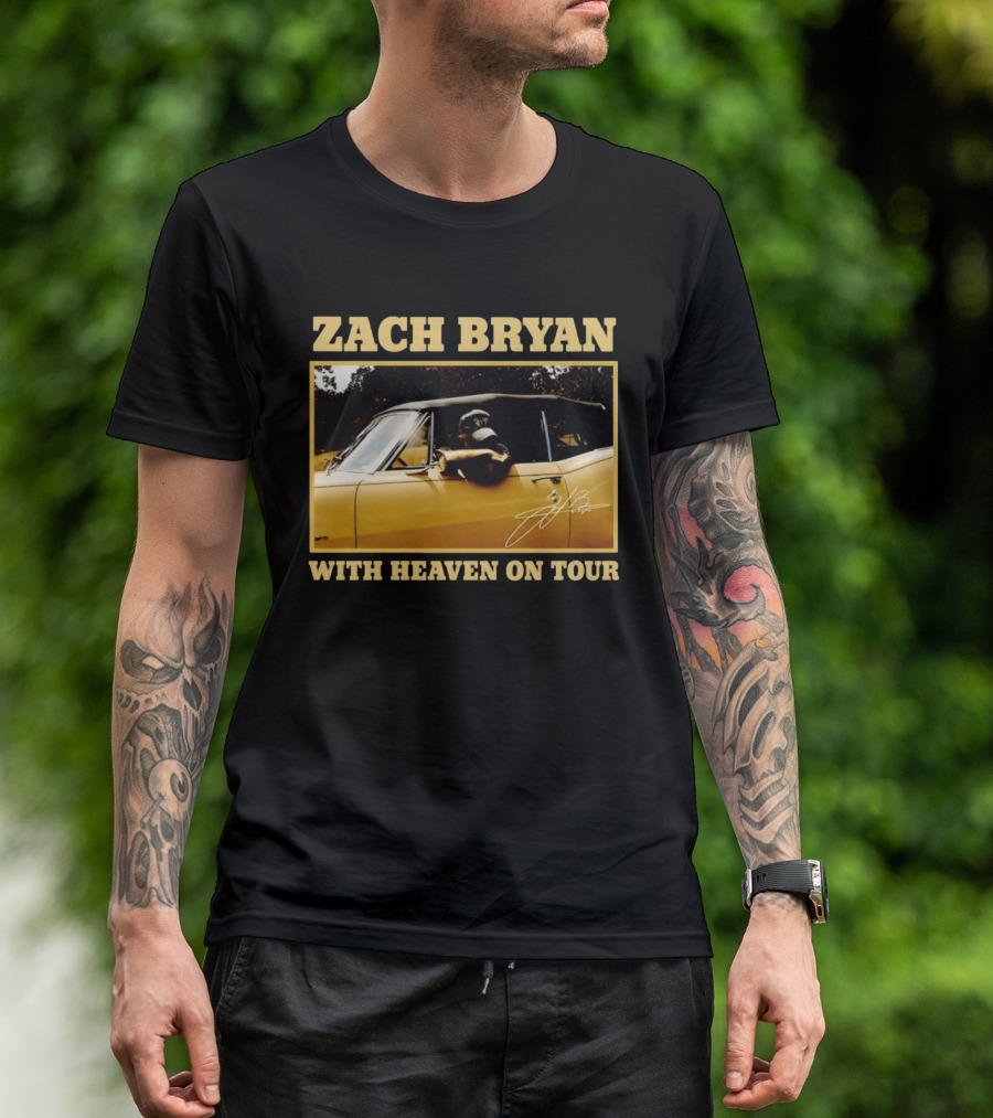 Zach Bryan With Heaven On Tour 2026 Signature Convertible T-Shirt