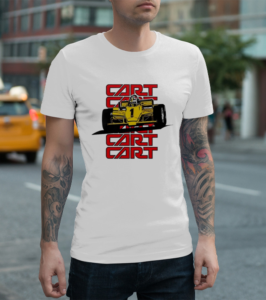 CART Racing Number 1 Yellow Formula Motorsport Classic Car T-Shirt