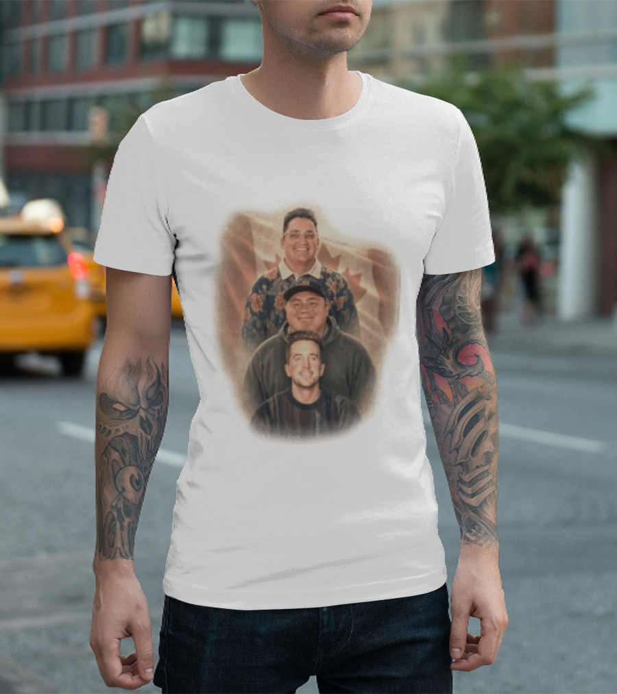 David Spencer Devin Trio Portrait Canadian Flag T-Shirt