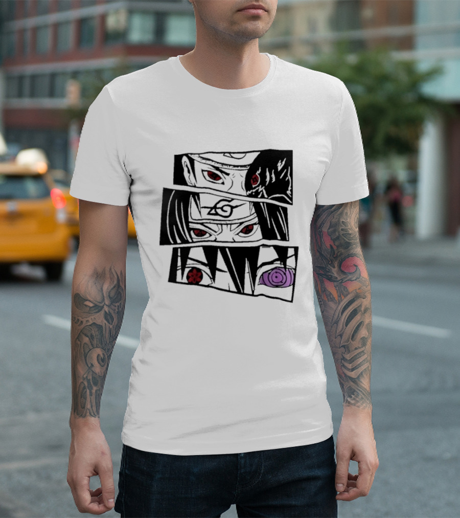 Uchiha Itachi Sasuke Sharingan Rinnegan Eyes Anime Trends 2026 T-Shirt