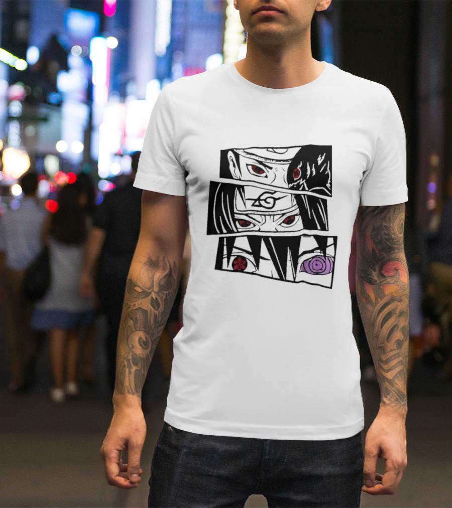 Uchiha Itachi Sasuke Sharingan Rinnegan Eyes Anime Trends 2026 T-Shirt