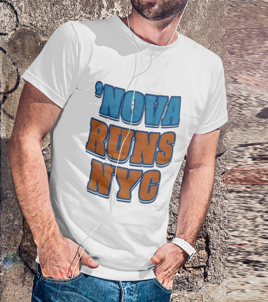 Nova Runs NYC Villanova Basketball Knicks Navy T-Shirt