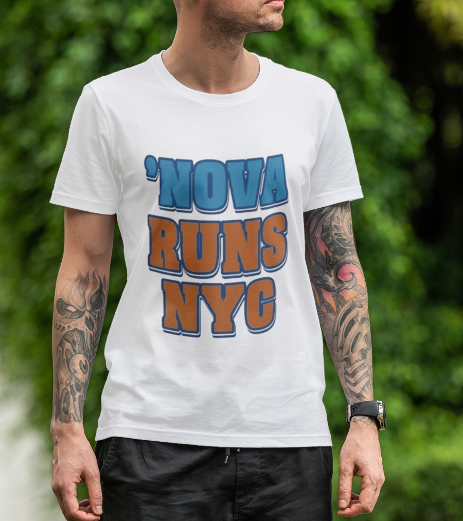 Nova Runs NYC Villanova Basketball Knicks Navy T-Shirt