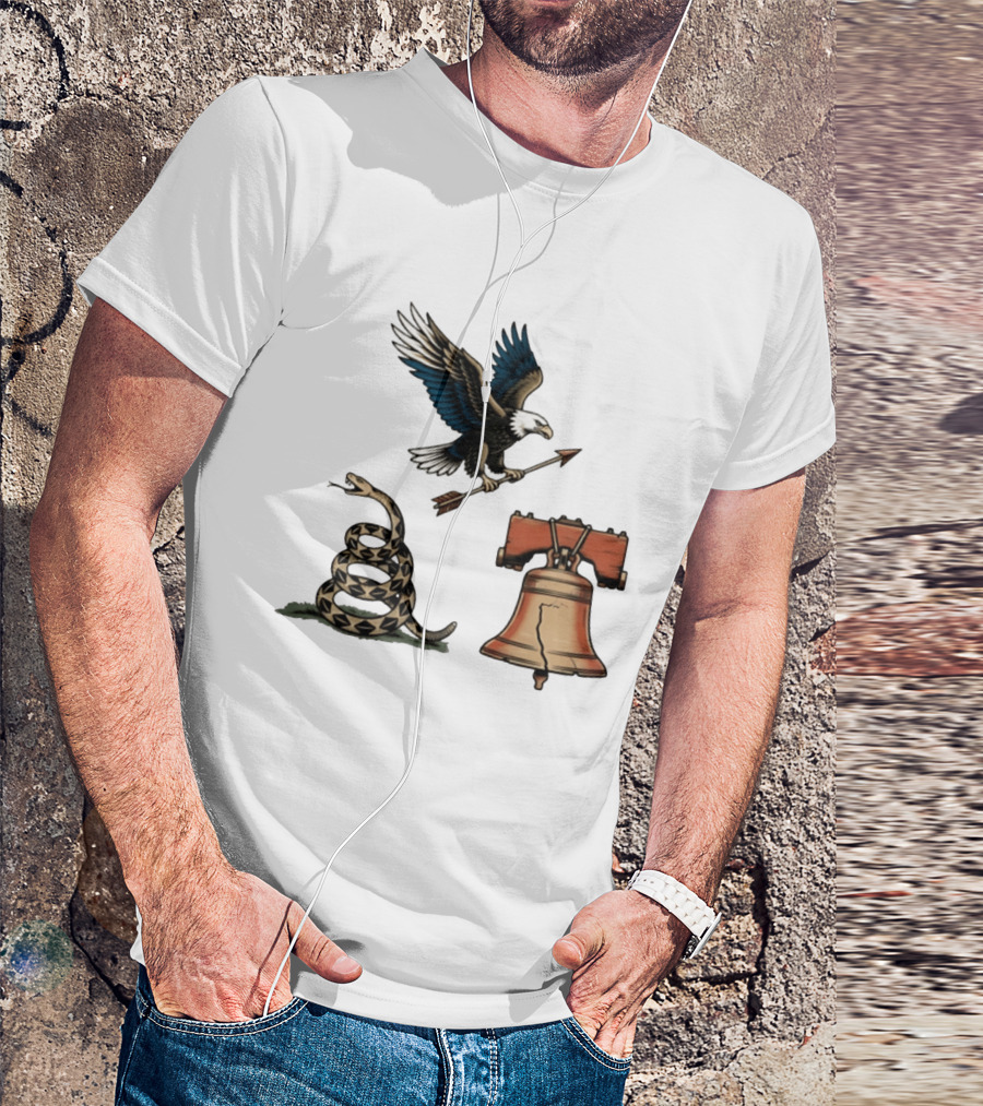 Guardians Of Freedom Eagle Snake Liberty Bell Arrow T-Shirt