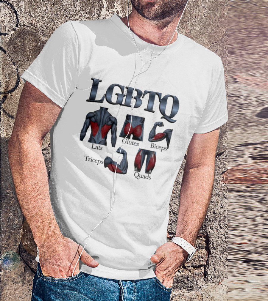 LGBTQ Lats Glutes Biceps Triceps Quads Fitness Pride T-Shirt