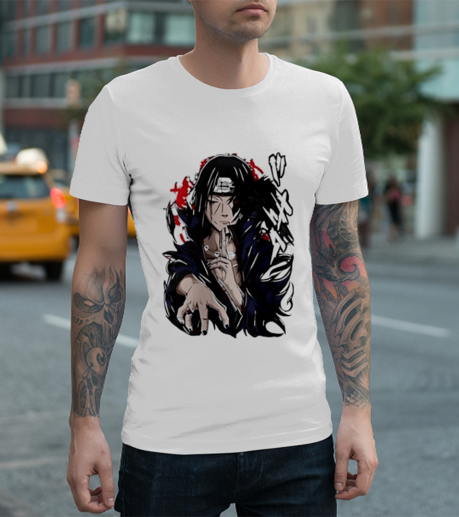 Itachi Uchiha Akatsuki Mangekyo Sharingan Raven Naruto Shippuden Anime T-Shirt