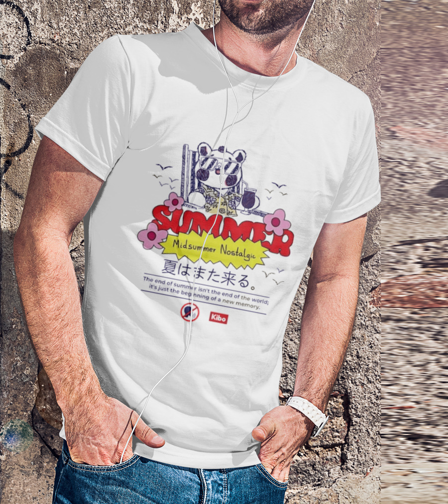 Kibo Chill Bear Midsummer Summer Nostalgic 2026 Vacation T-Shirt