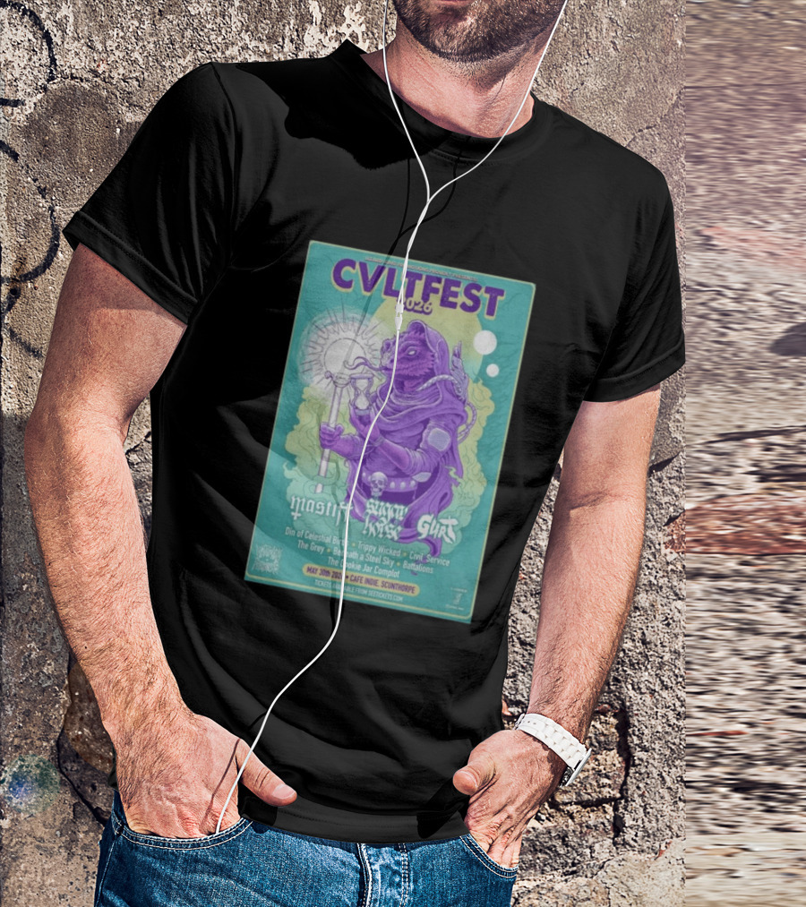 CVLTFEST 2026 Café INDIEpendent Scunthorpe May 30 Tour Featuring Mastiff Snow Gurt T-Shirt