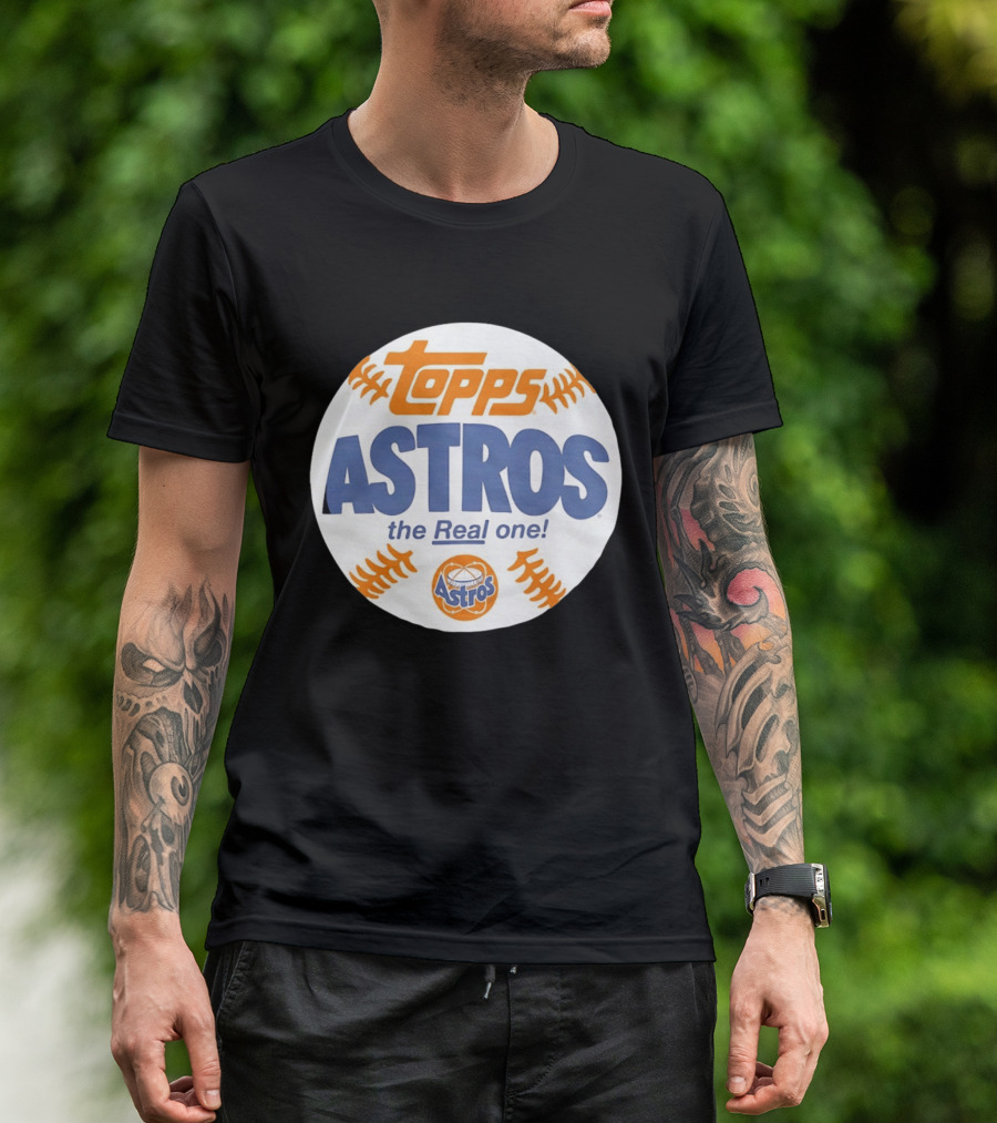 Topps Astros The Real One Baseball Shape T-Shirt