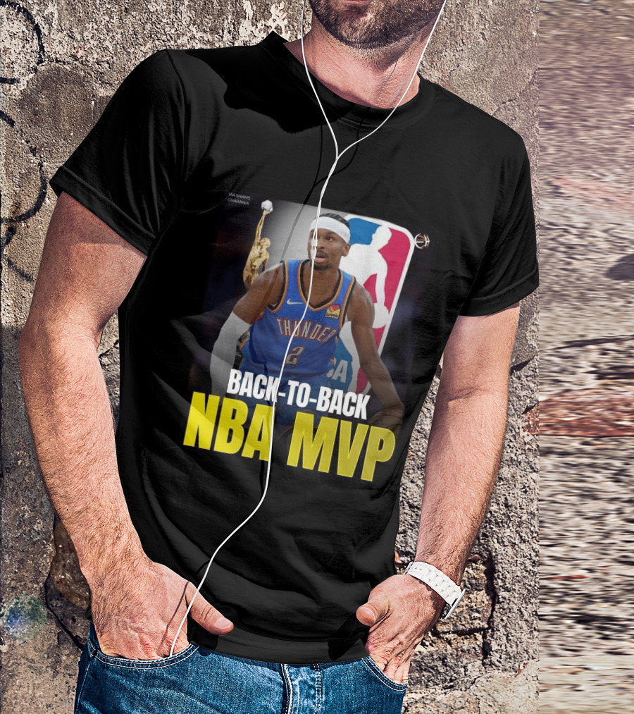 BACK TO BACK NBA MVP 2026 Shai Gilgeous Alexander Thunder Via Shams Charania T-Shirt