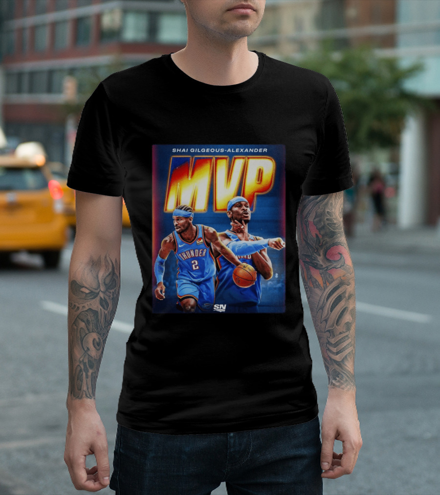 Shai Gilgeous Alexander Thunder MVP Basketball Star T-Shirt