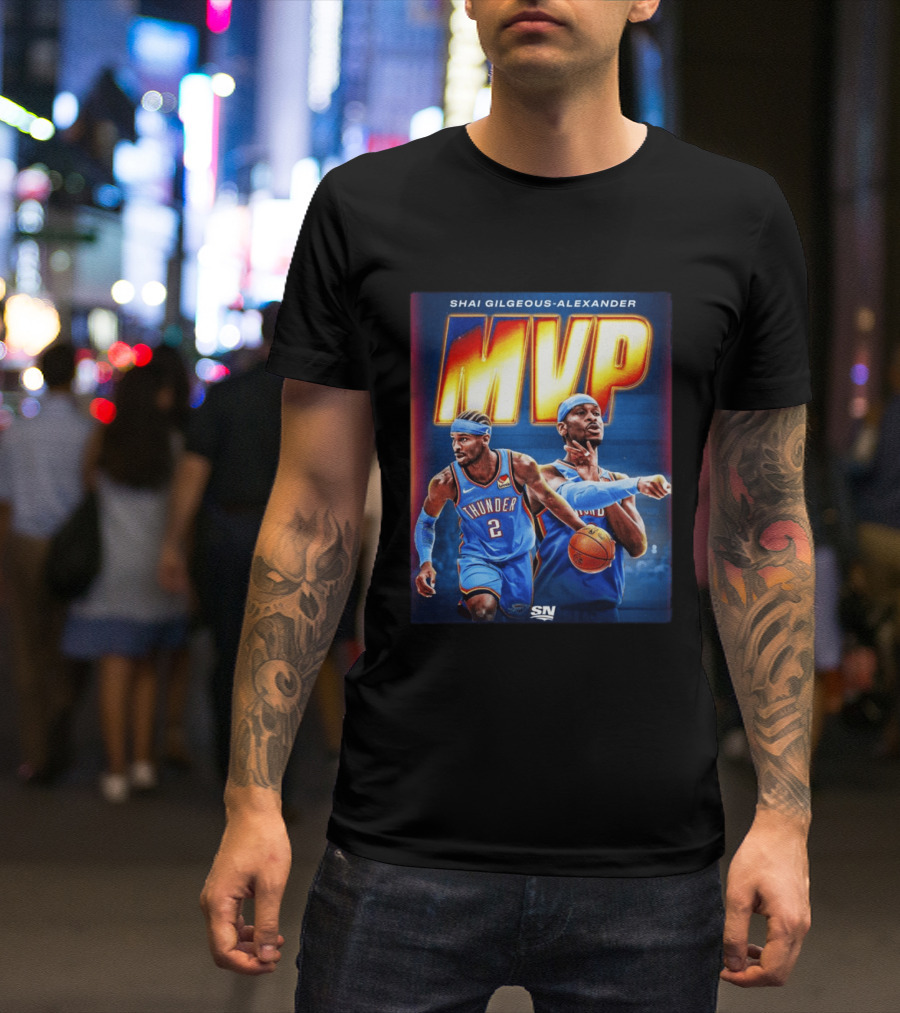 Shai Gilgeous Alexander Thunder MVP Basketball Star T-Shirt