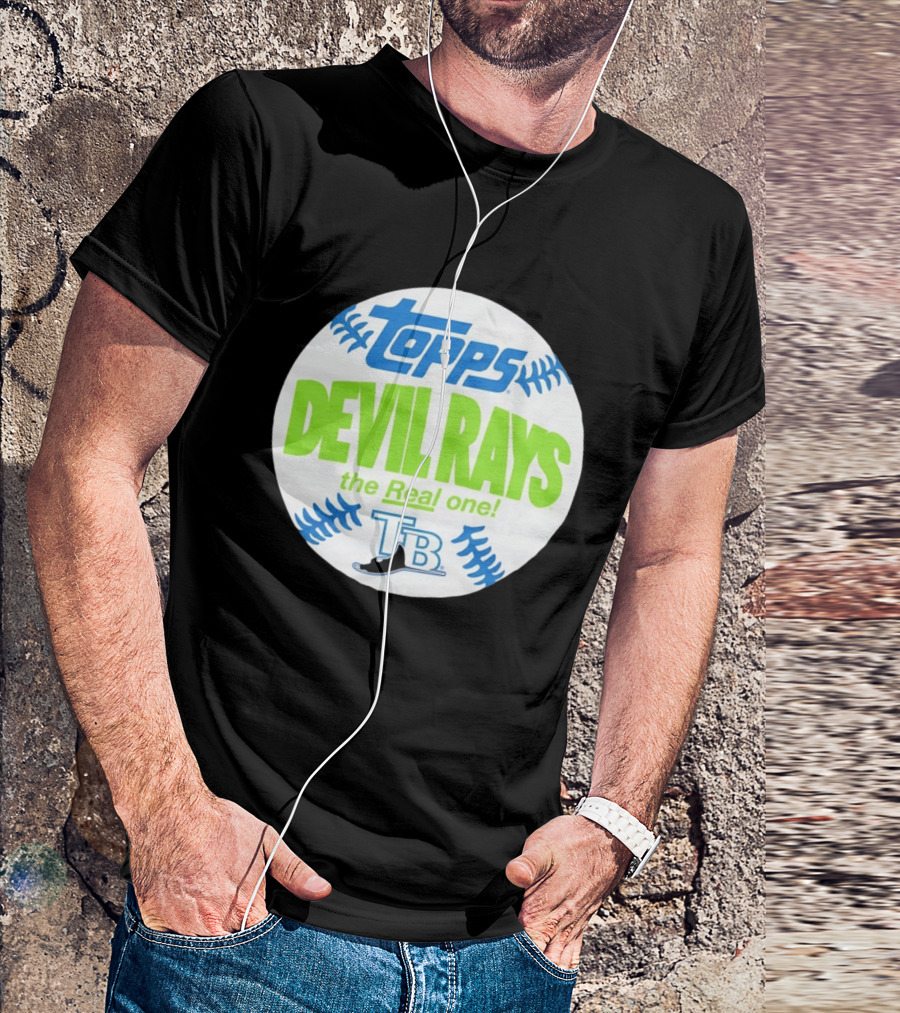 Tampa Bay Devil Rays Topps The Real One TB Vintage Baseball T-Shirt