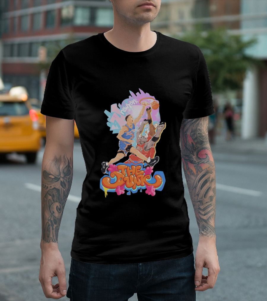 The Dunk New York Knicks Basketball Action Graffiti T-Shirt