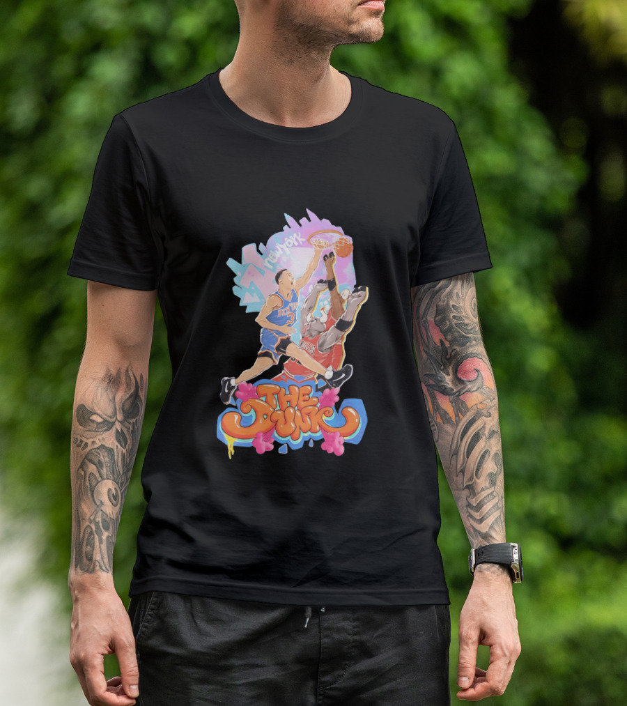 The Dunk New York Knicks Basketball Action Graffiti T-Shirt