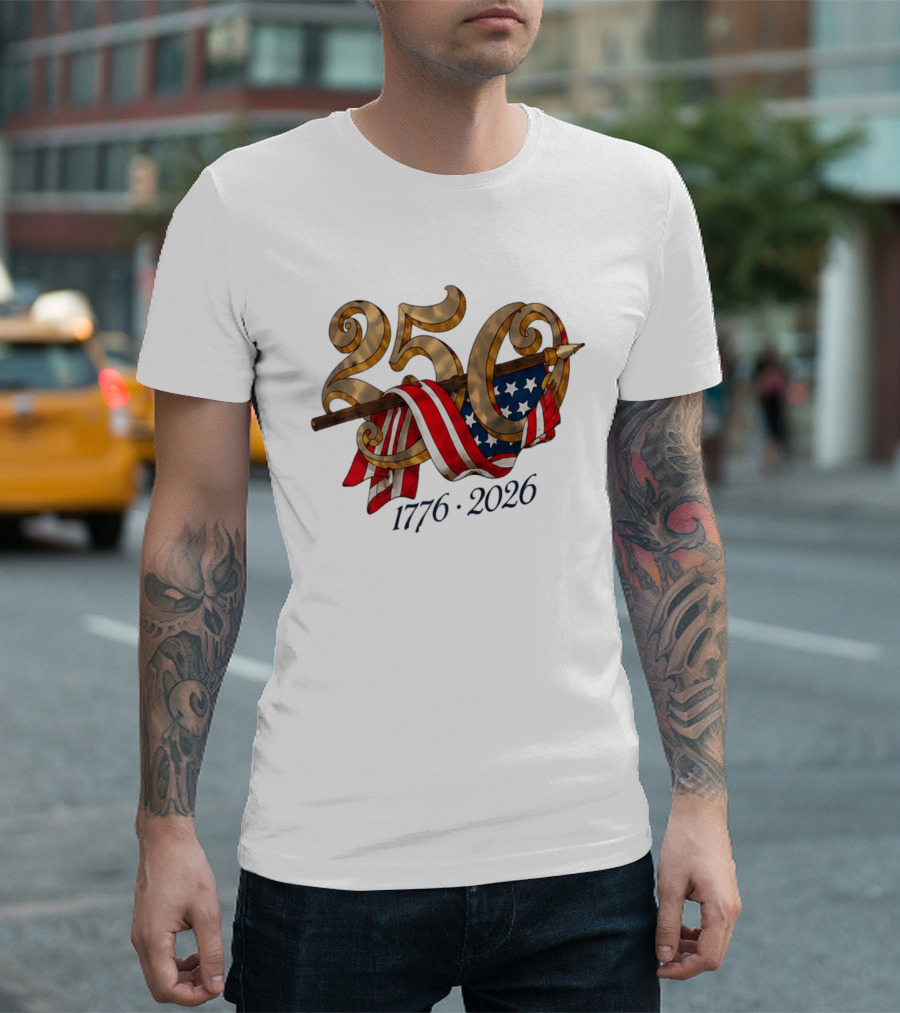 America 250 Years 1776 2026 Dodgers Celebration T-Shirt