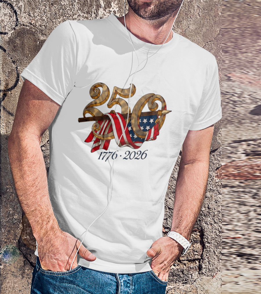 America 250 Years 1776 2026 Dodgers Celebration T-Shirt