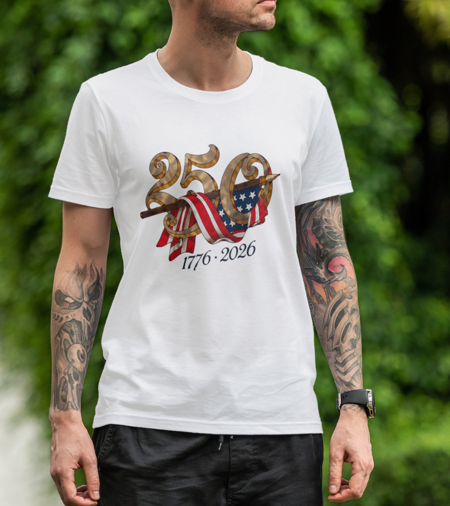 America 250 Years 1776 2026 Dodgers Celebration T-Shirt