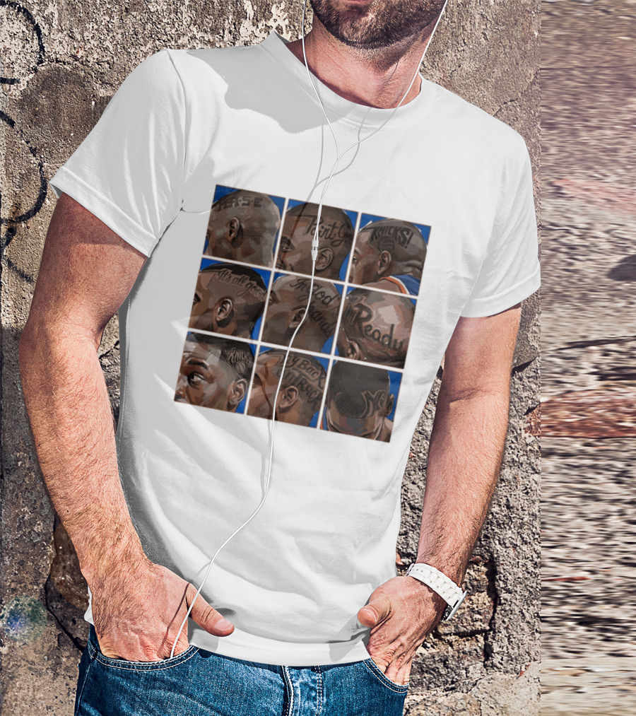 Baseline Cuts Knicks Players Hair Art 2026 Quotes And Logos T-Shirt