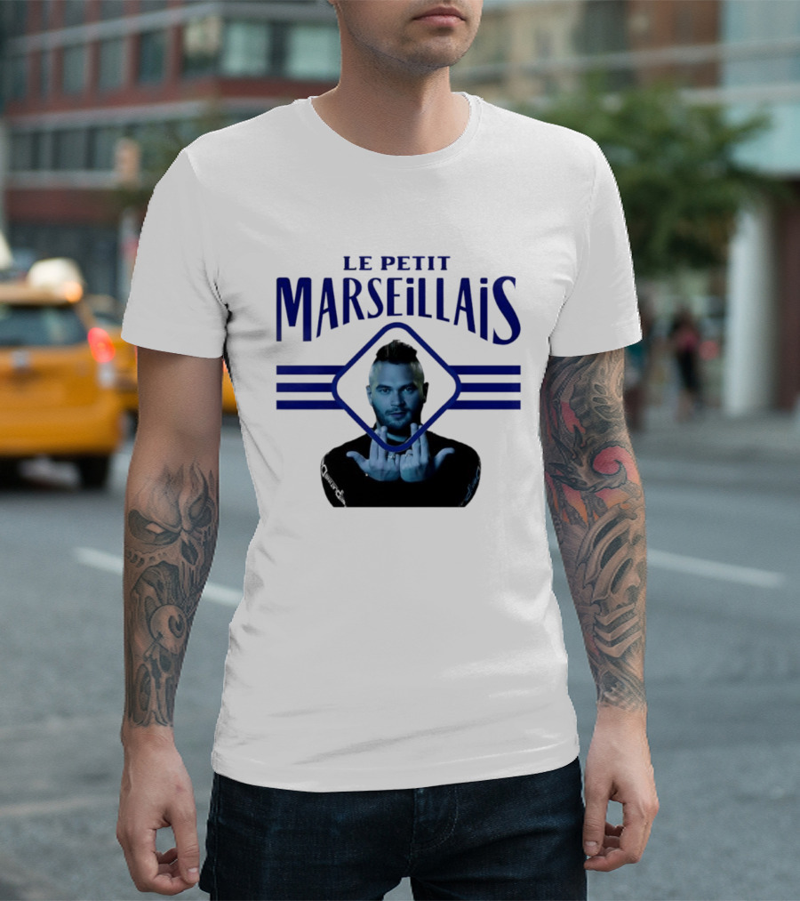 Le Petit Marseillais Blue Logo With Man In Diamond Frame T-Shirt