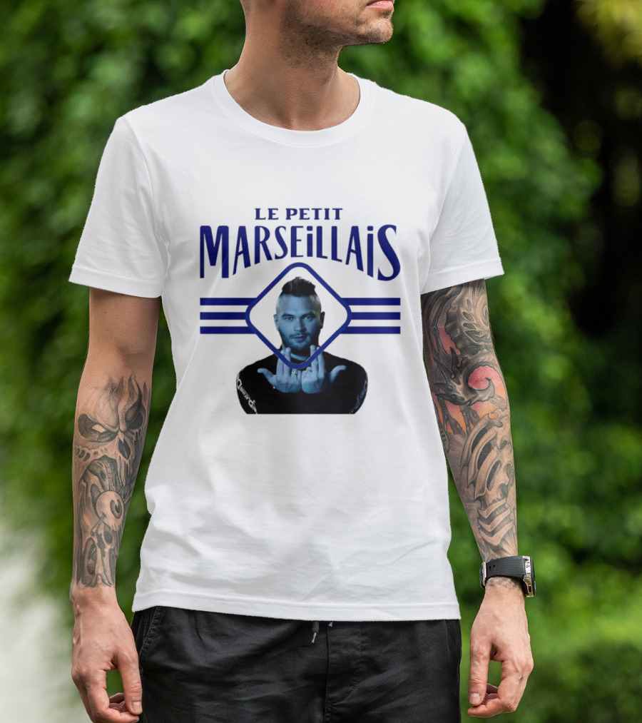 Le Petit Marseillais Blue Logo With Man In Diamond Frame T-Shirt