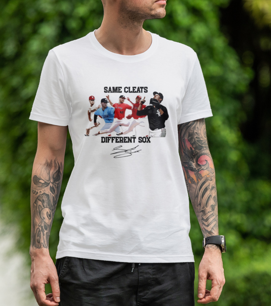MLB Same Cleats Different Sox Baseball Players T-Shirt