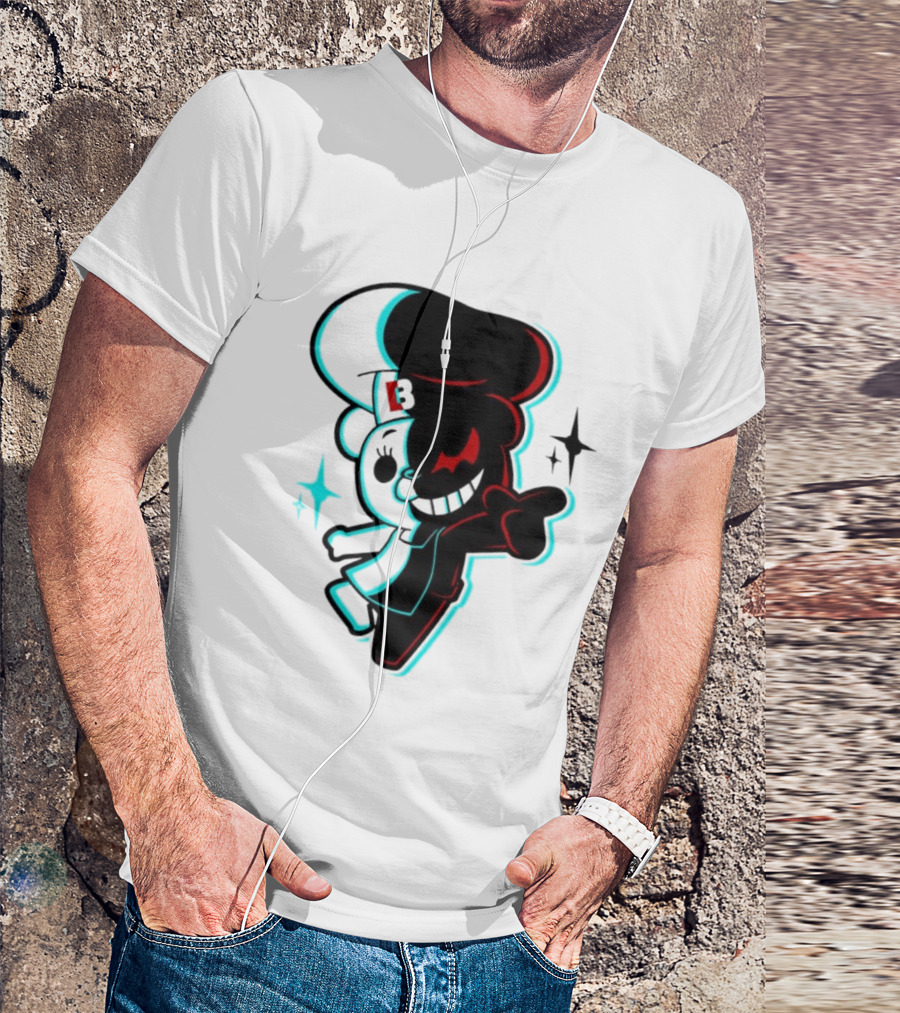 Danganronpa Monokuma Funkin B Symbol Neon T-Shirt