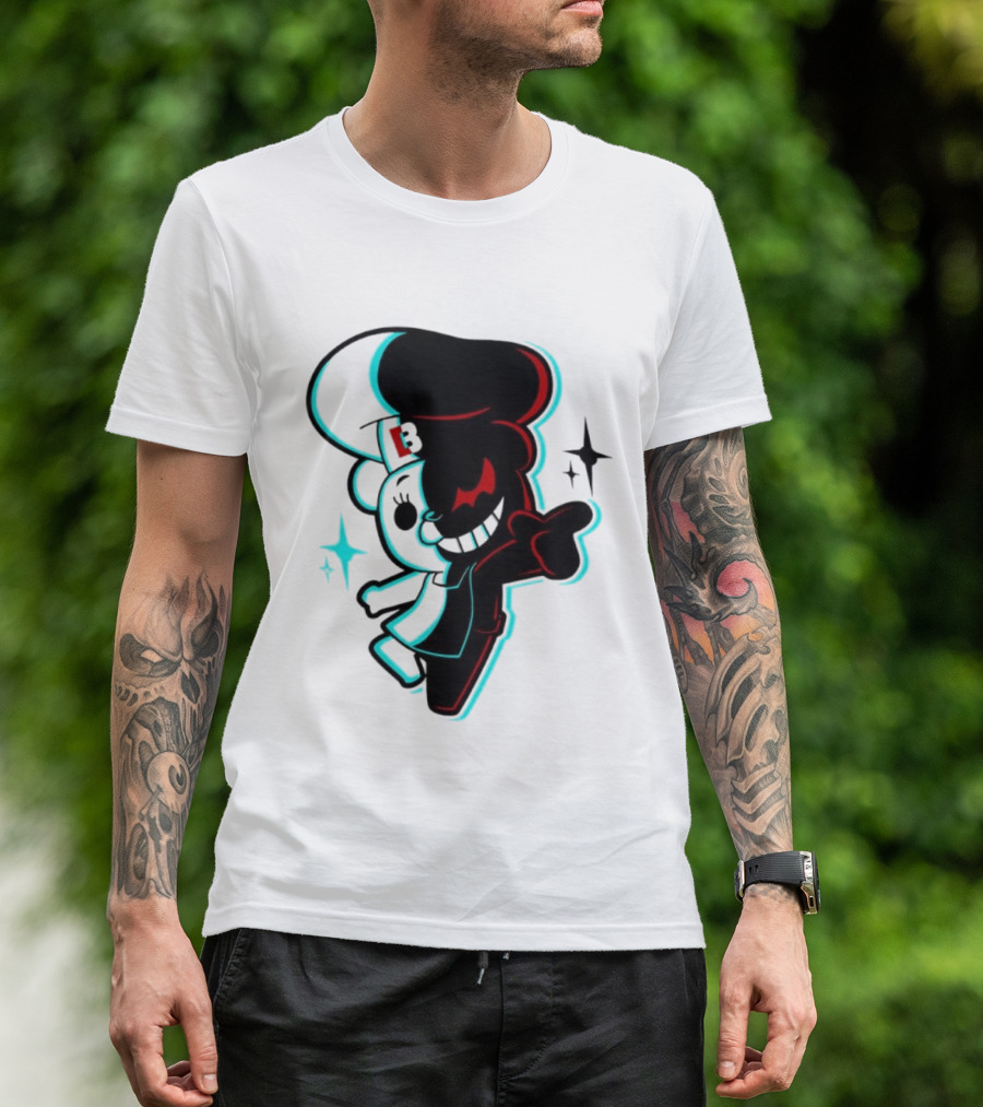 Danganronpa Monokuma Funkin B Symbol Neon T-Shirt