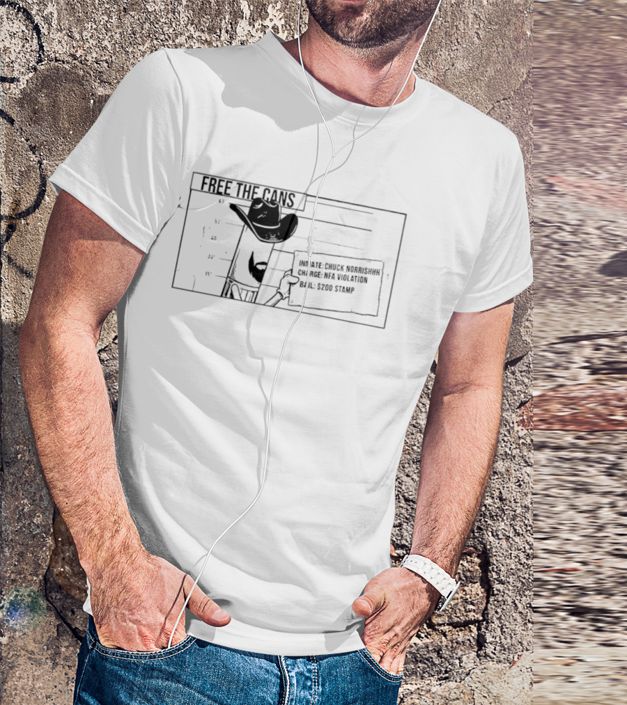Free The Cans Inmate Chuck Gunshow NFA Violation Bail 200 Stamp T-Shirt