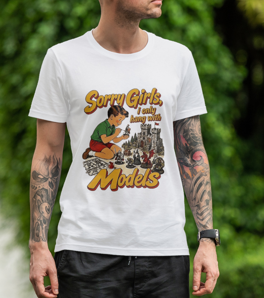 Sorry Girls I Only Hang With Models Vintage Wizard Castle Playset T-Shirt