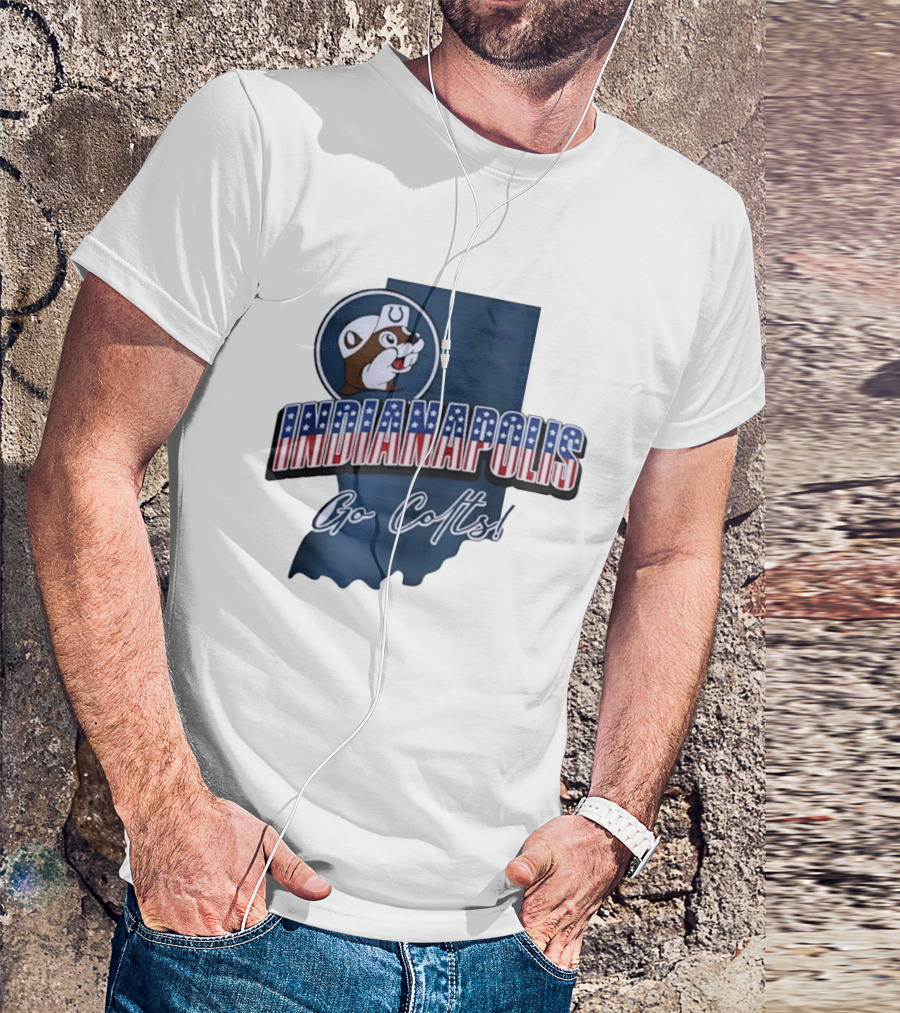 Indianapolis Colts Buc Ee's Patriotic Indiana Map Go Colts T-Shirt