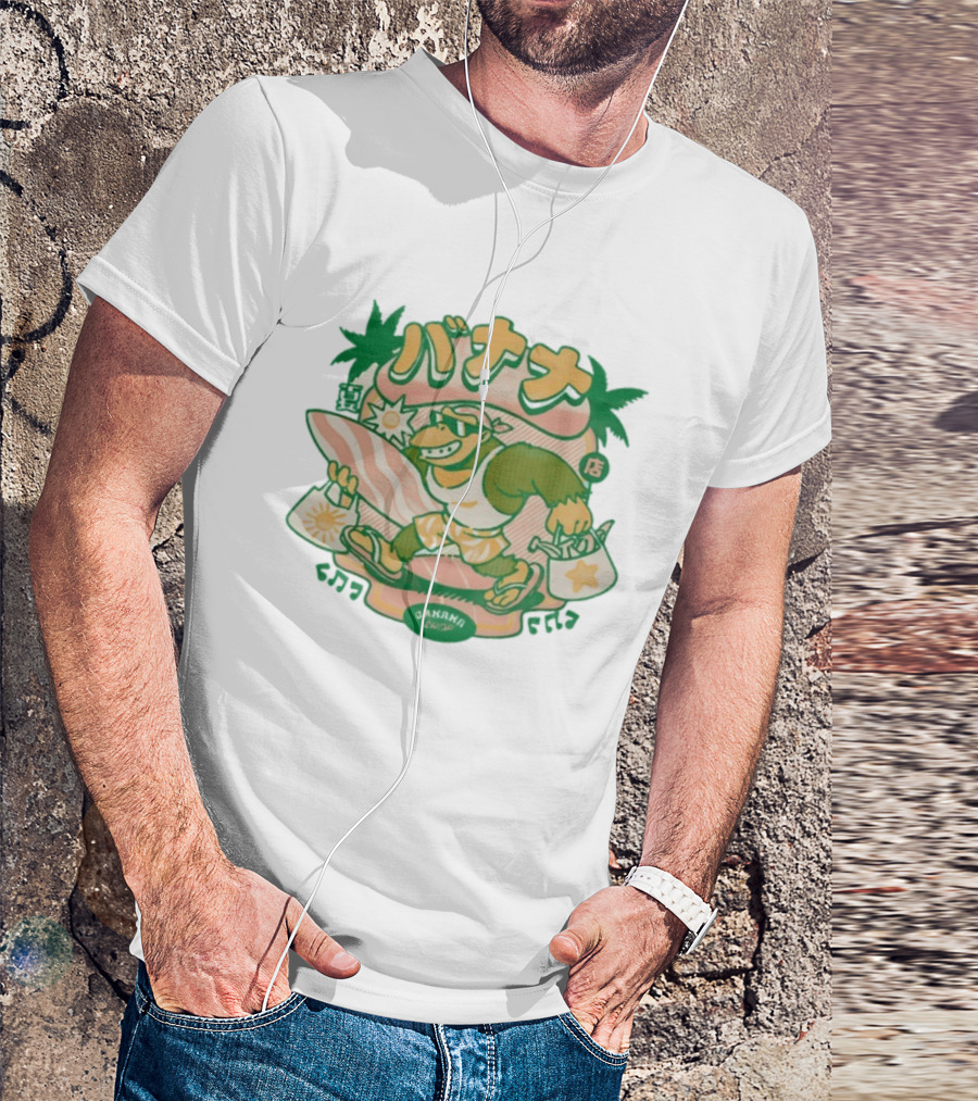 Kong Banana Shop Summer Surfing Monkey Adventure T-Shirt
