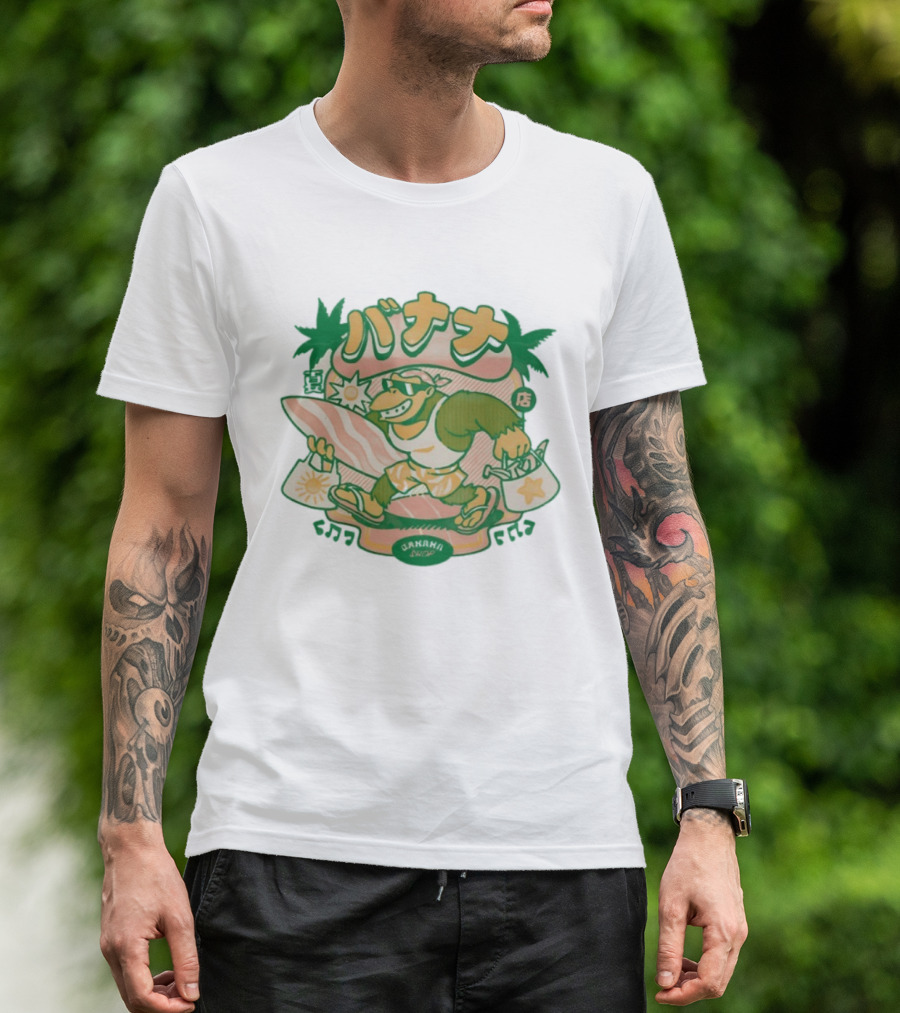 Kong Banana Shop Summer Surfing Monkey Adventure T-Shirt