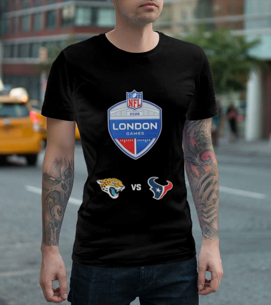 NFL 2026 London Games Jacksonville Jaguars Vs Houston Texans Matchup T-Shirt