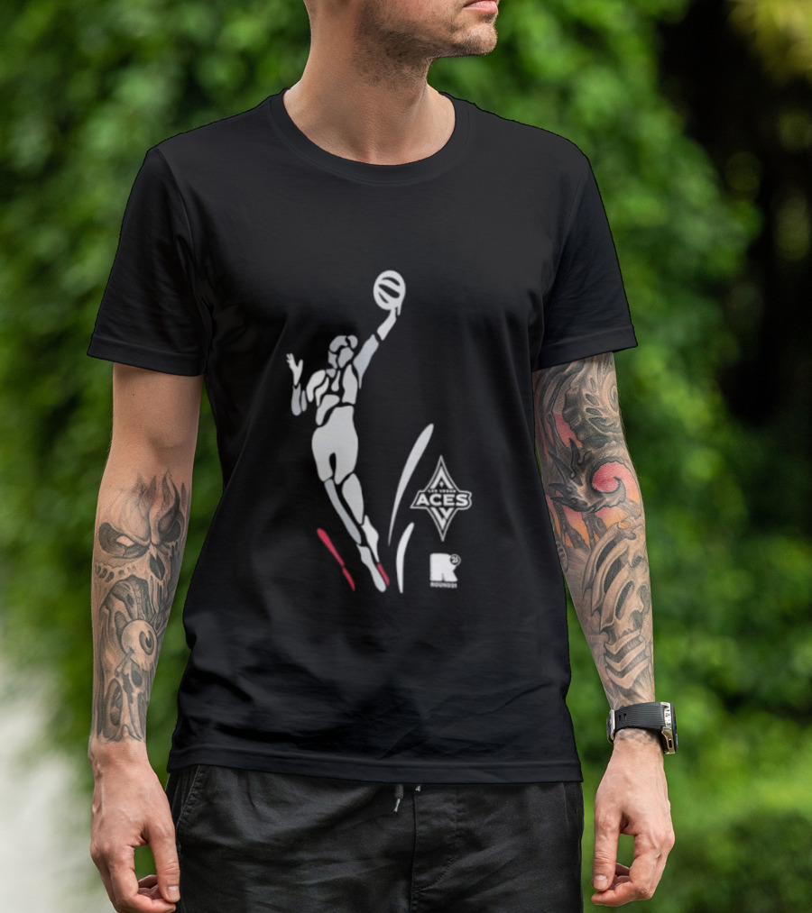 WNBA Las Vegas Aces Round21 Victory Dunk T-Shirt