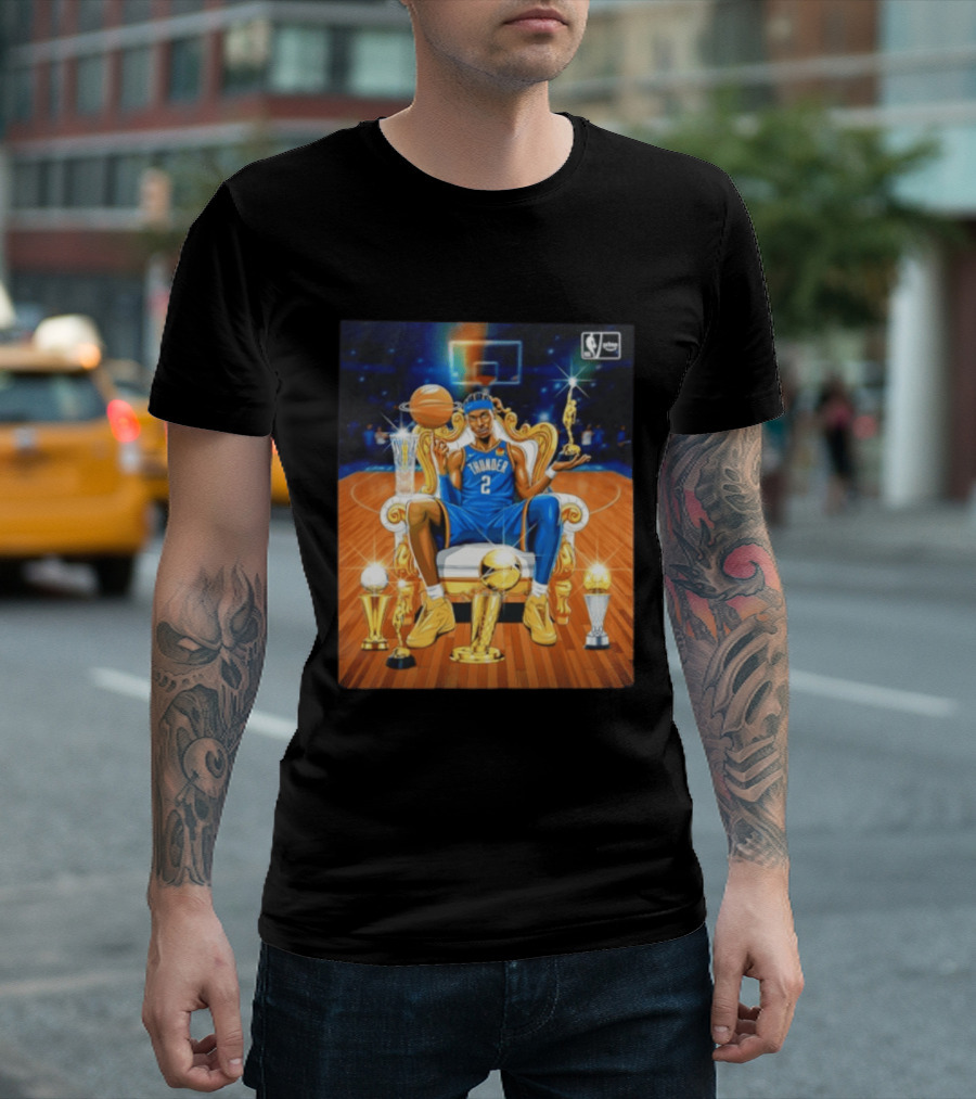 Shai Gilgeous Alexander Thunder NBA MVP 2025 26 Trophy Collection T-Shirt