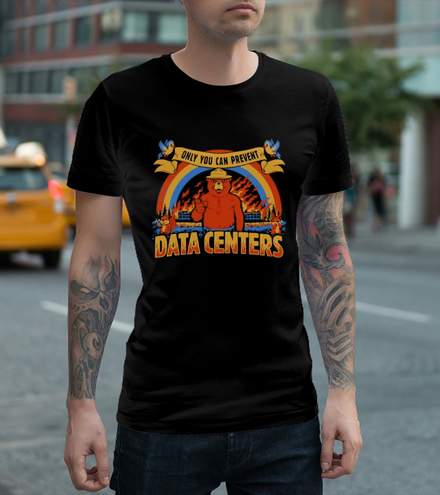 Smokey Bear Only You Can Prevent Data Centers Fire Rainbow T-Shirt