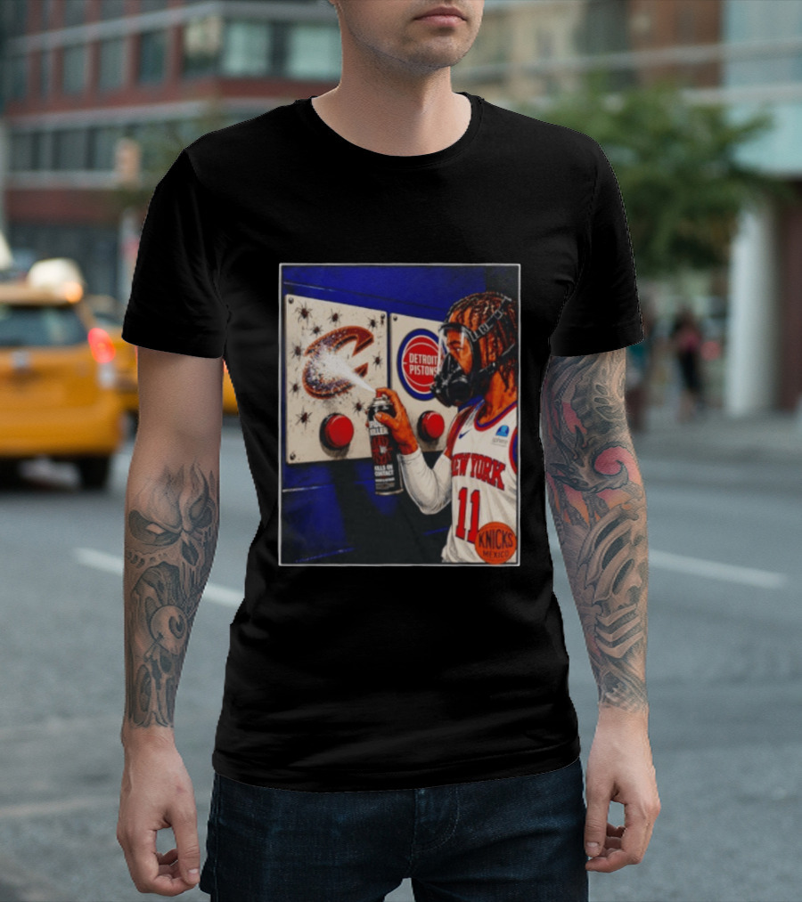 Spider Killer Jalen Brunson 11 New York Knicks Cavaliers Pistons Spray Knicks Mexico T-Shirt