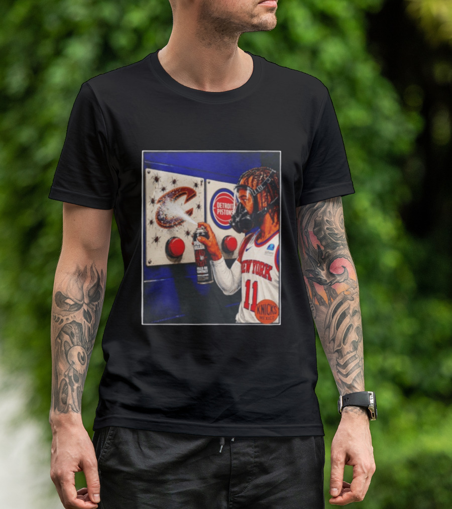 Spider Killer Jalen Brunson 11 New York Knicks Cavaliers Pistons Spray Knicks Mexico T-Shirt